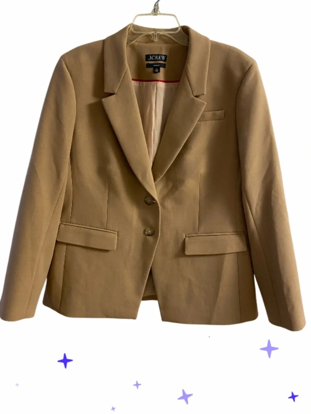 J. Crew Madelyn Camel-Tan Single-Breasted Blazer Sz 14